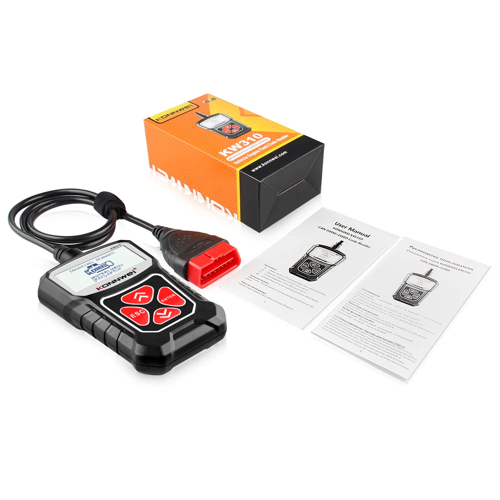 KONNWEI KW310 Obd2 Scanner for Auto Obd 2 Car Diagnostic Tool 2024 Automotive Scanner Car Tools odb2 PK Elm327
