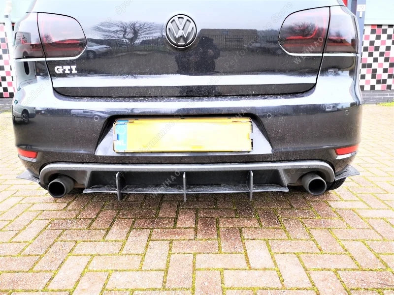 for Volkswagen VW Golf MK VI GTI 6 GTI Golf MK6 GTI Car Rear Bumper Diffuser Flag Spoiler Splitter Accessories Trim 2.0 GTI 5K1