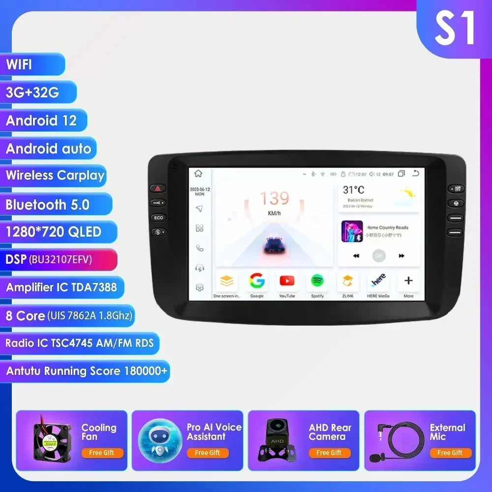 9" Car Multimedia Player 2Din Stereo for Fiat Linea Punto EVO 2012-2015 Android 13 with Wifi Bluetooth GPS Navi Radio Player 4G