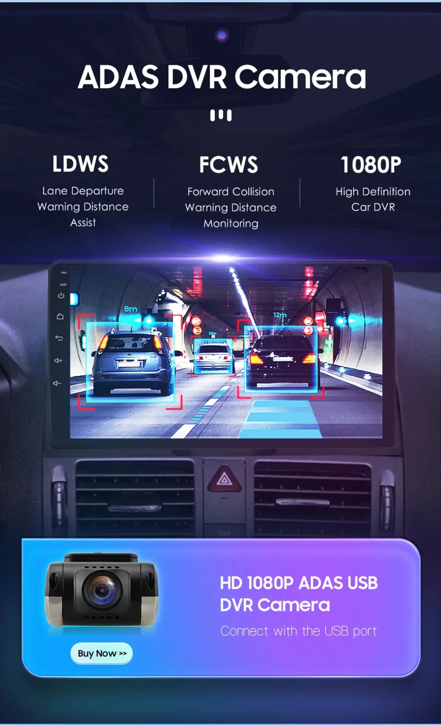 For Mercedes Benz C-Class W204 S204 2007-2010 Android 13 2 Din 9" Car Radio Multimedia Player AutoStereo AI Voice RDS DSP BT SWC
