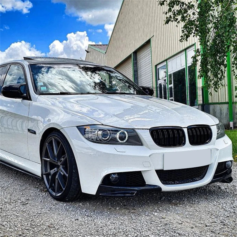 Car Front Bumper Splitters Lip For BMW 3 Series E90 E91 LCI M Sport 2009-2012 Diffuser Splitter Spoiler Body Kit Cover