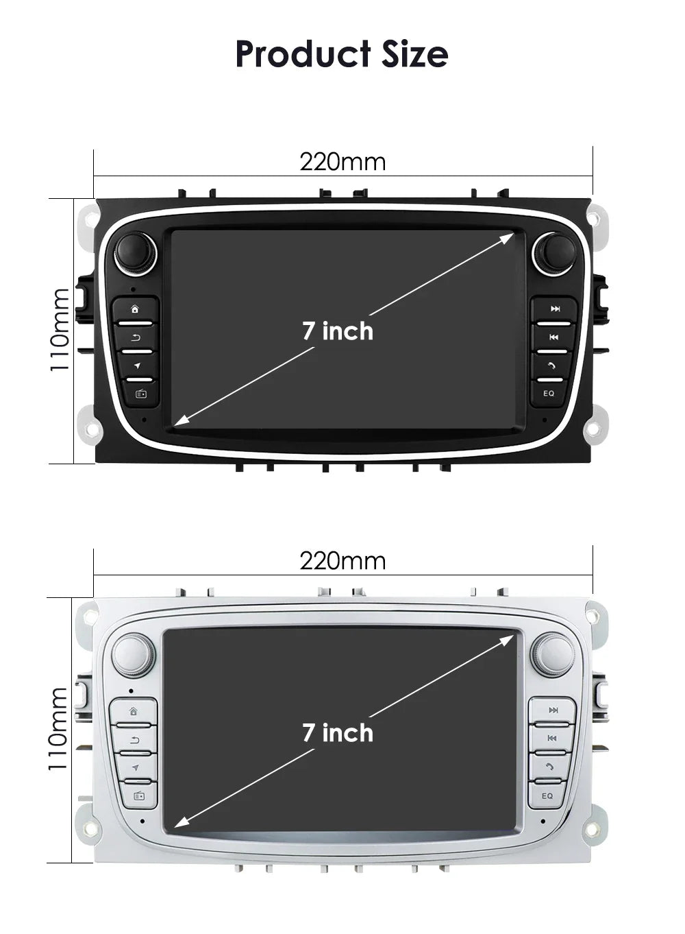 8G 128G 2 Din Carplay Android 13 for Ford Focus Mondeo Kuga C-MAX S-MAX Galaxy Car Radio Multimedia Player Audio Stereo GPS RDS