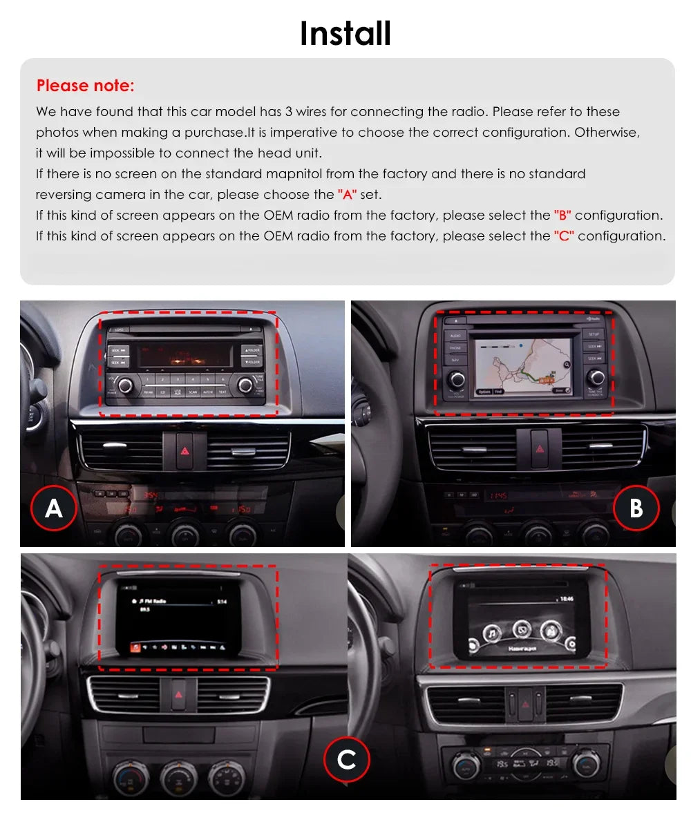 10.33'' Android 13 Car Multimedia Player for Mazda CX5 CX-5 2012-2015 Carplay 2 Din Autoradio GPS Navigation BT RDS 4G Head Unit