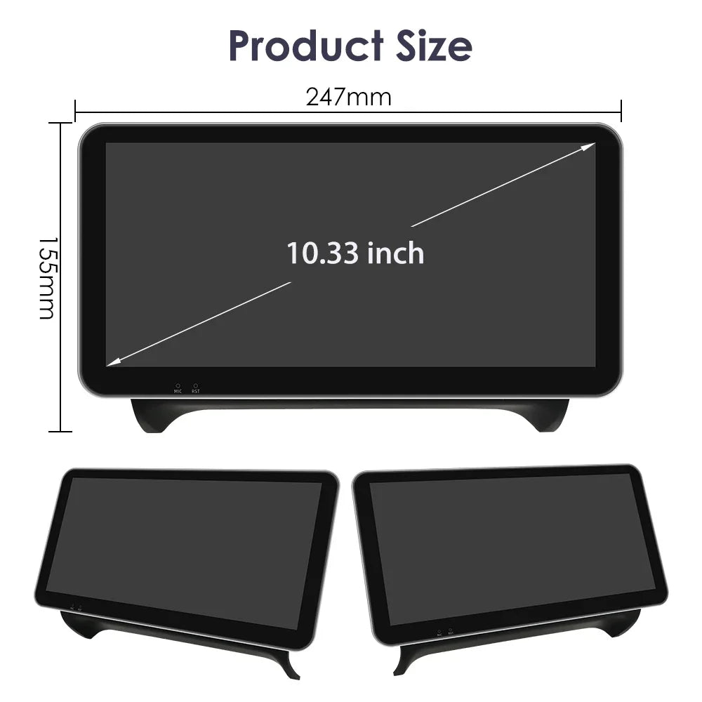 10.33" Wireless Carplay Android 13 Auto 8G+128G Car Radio Multimedia Player for AUDI TT MK2 8J 2006 2007-2014 GPS Navigation RDS