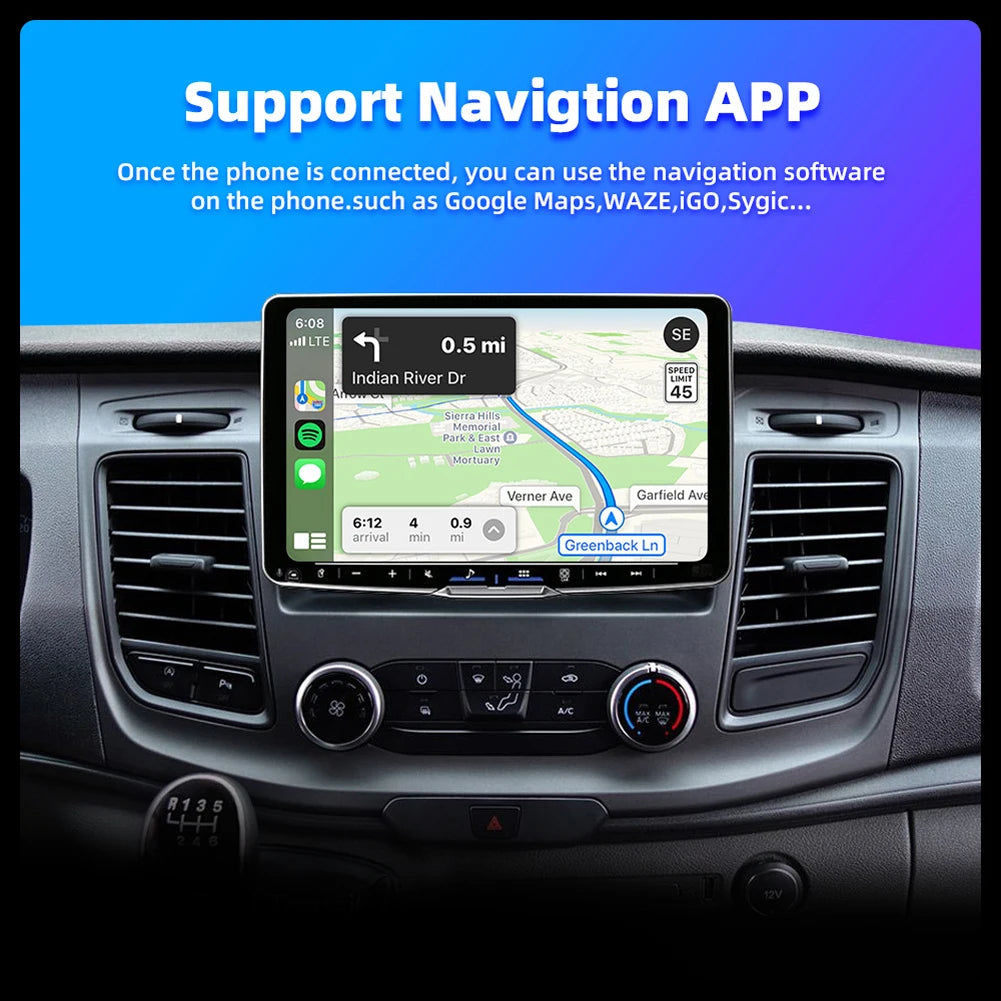 5V USB MFI Certified Carplay Wireless Adapter Wireless CarPlay Android Auto Adapter 4-Core CPU OTA Upgrade Auto Connect