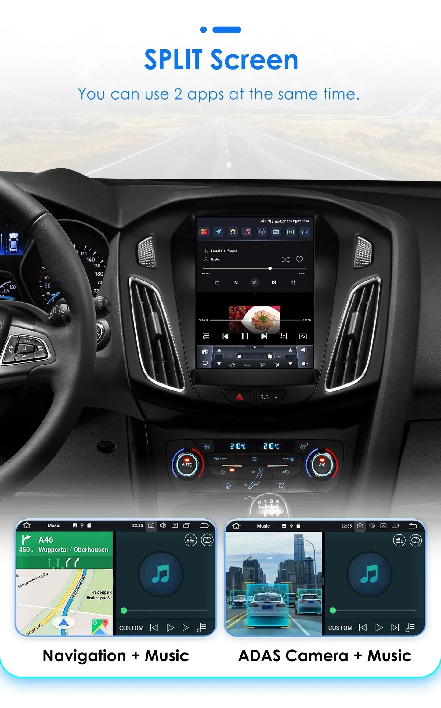 Android 13 Wireless Carplay GPS Stereo for Ford Focus 3 MK 3 2011-2019 2 Din 9.7" Car Radio Multimedia Player 4G Touch Screen BT