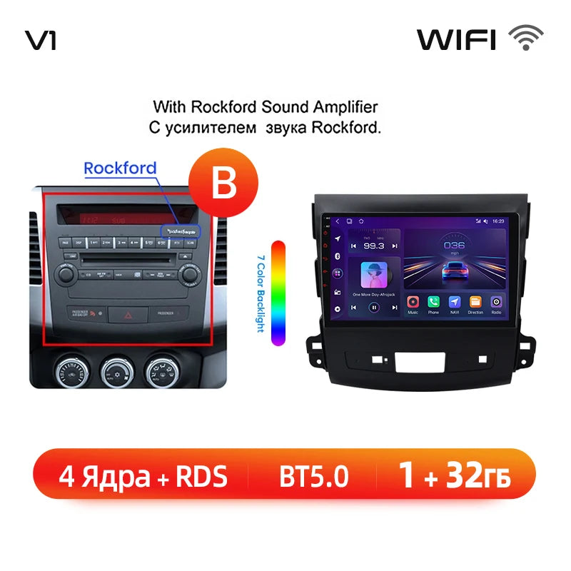 Junsun AI Wireless CarPlay Android Auto Car Radio For Mitsubishi Outlander xl 2 2005 2006-2011 4G GPS Smart Intelligent Systems