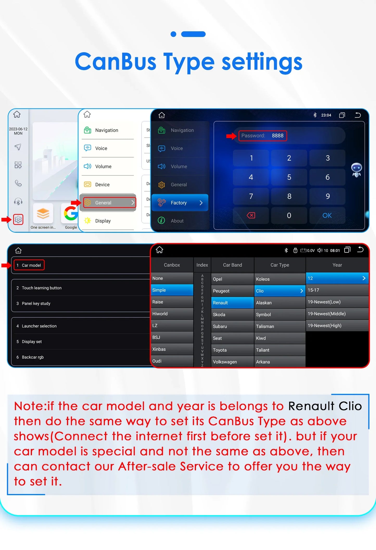 9" Wireless Carplay Radios Android Auto for Renault CLIO 3 2005 - 2014 Car Multimedia Video Player GPS Navi BT Stereo RDS 4G DSP