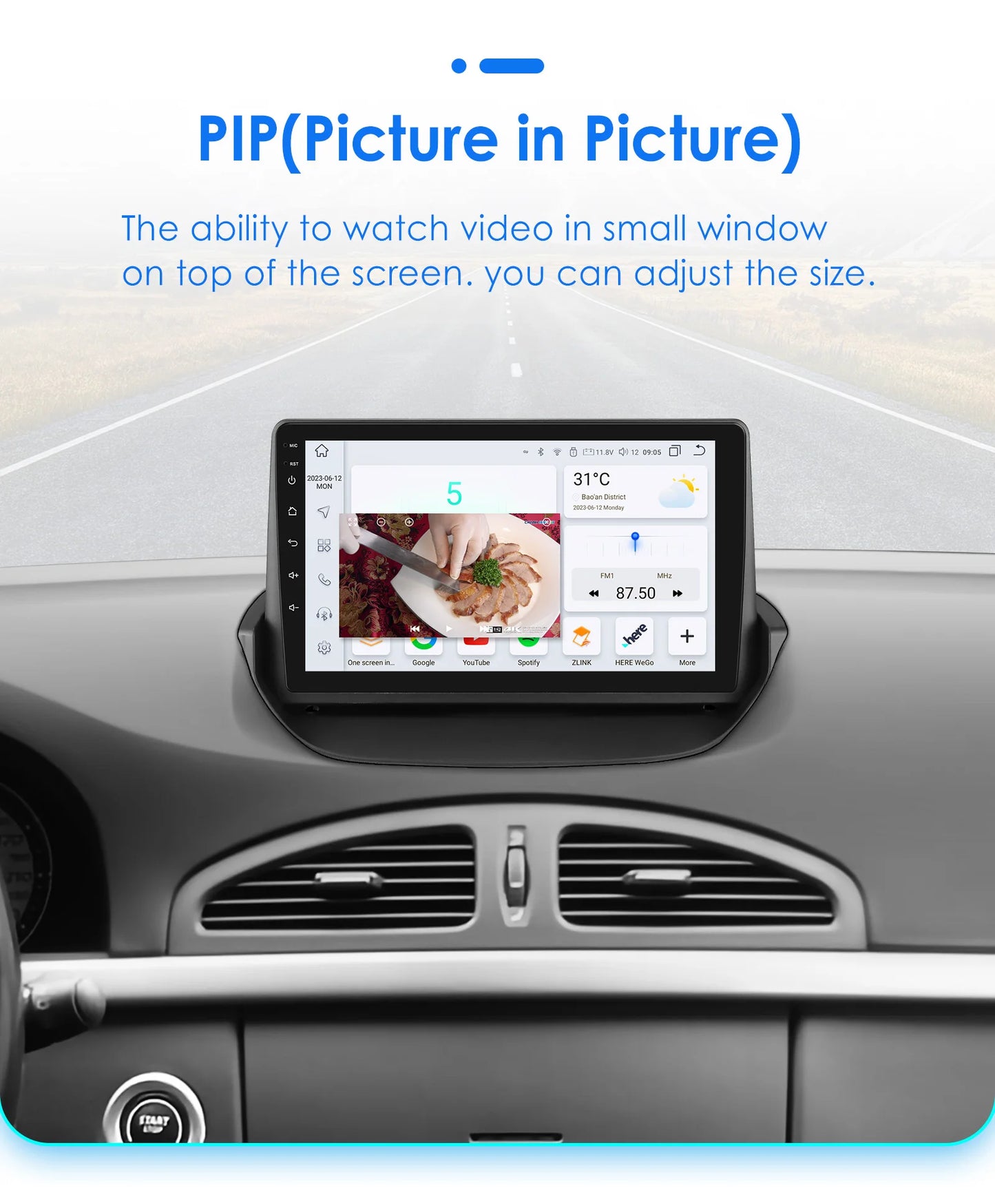 9" Android 13 Radio Car Multimedia 2Din Wireless Carplay Android Auto for Renault Laguna 2 2001-2007 Support OBD DAB RDS BT WIFI