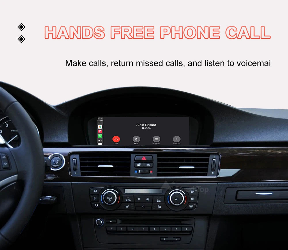 8.8"1920*720 Wireless CarPlay Android Auto Car Multimedia Display for BMW 3 Series E90 E91 E92 E93 5 Series E60 E61 Touch Screen