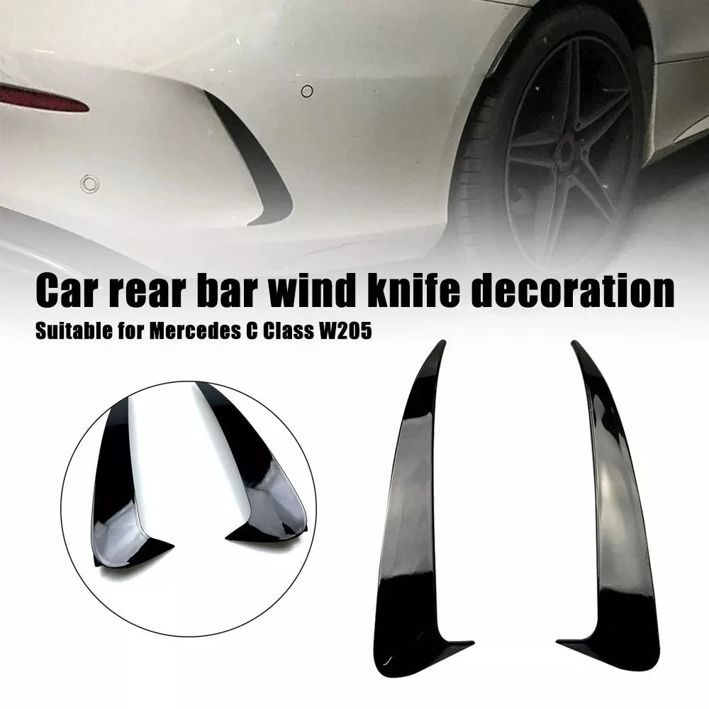 Car Rear Bumper Spoiler Side Canard Air Vent Cover For Mercedes Benz C Class W205 4 Door C180 C200 C250 C300 2010-2018