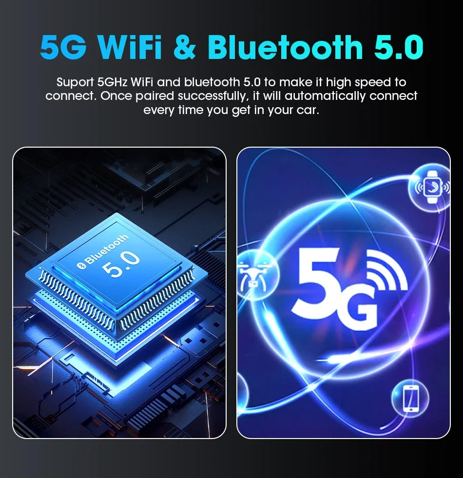 Mini Box Wired to Wireless CarPlay and Android Auto Wireless Adapter Spotify For Toyota Mazda Nissan Camry Audi Ford Kia Hyundai