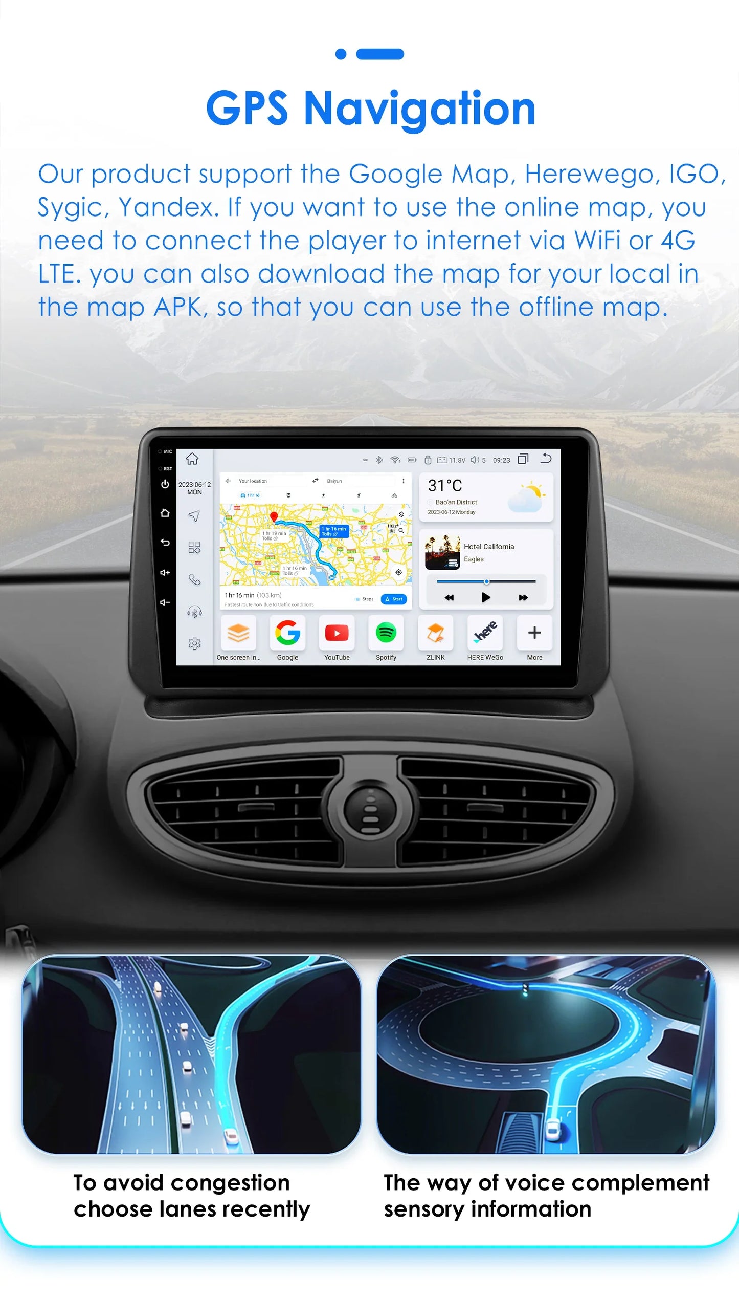 9" Wireless Carplay Radios Android Auto for Renault CLIO 3 2005 - 2014 Car Multimedia Video Player GPS Navi BT Stereo RDS 4G DSP