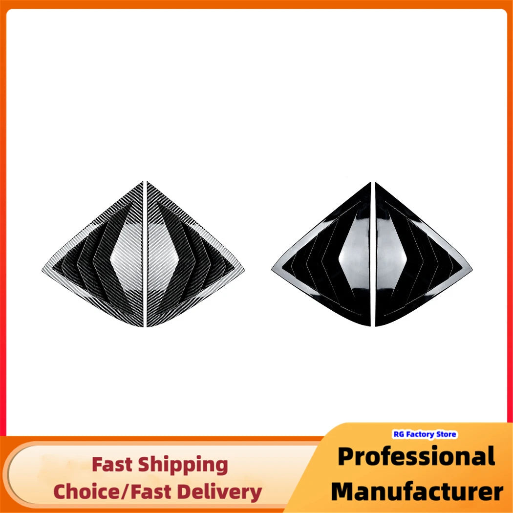 For Ford Fiesta MK7 MK7.5 2008-2017 Rear Side Window Louver Air Vents Cover Spoiler Car Side Window Decoration Cover