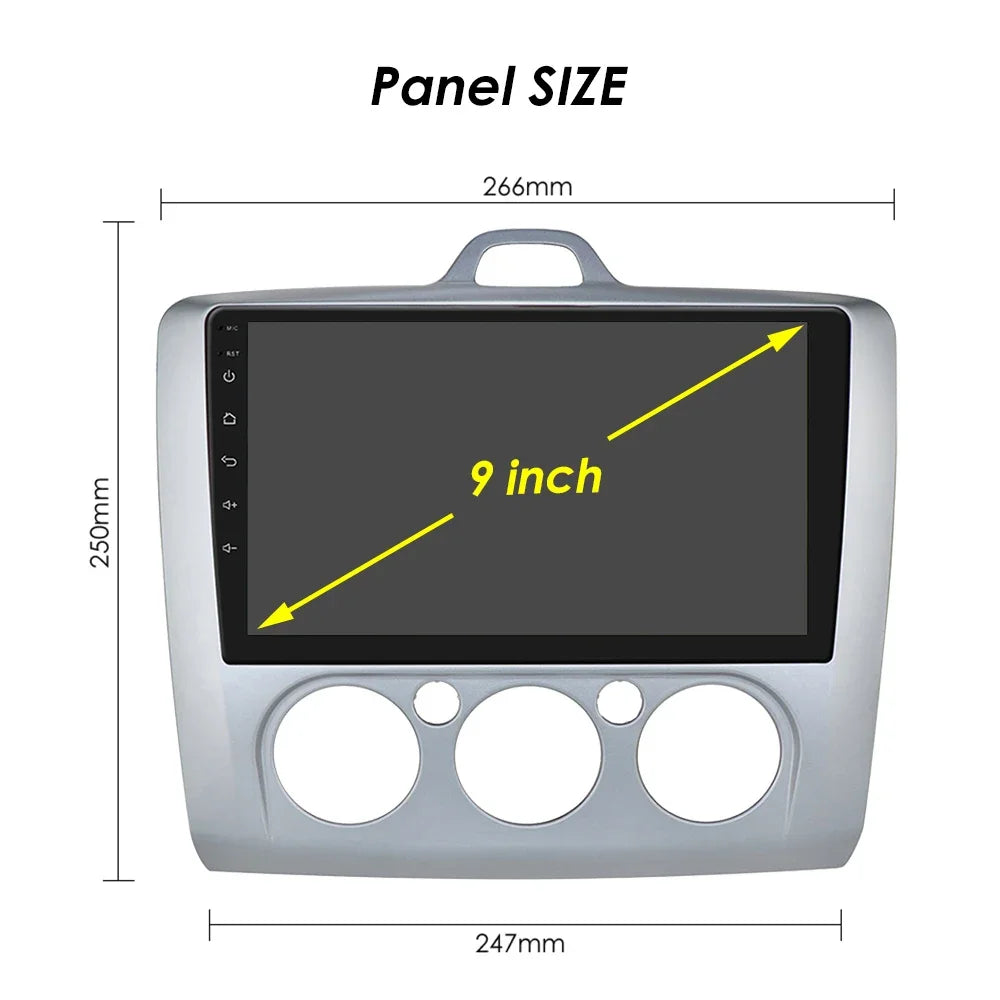 Android 13 Wireless Carplay for Ford Focus Exi MT 2 3 MK2 MK3 2004-2011 9" Car Radio Multimedia Player GPS Navi BT DSP 4G Stereo