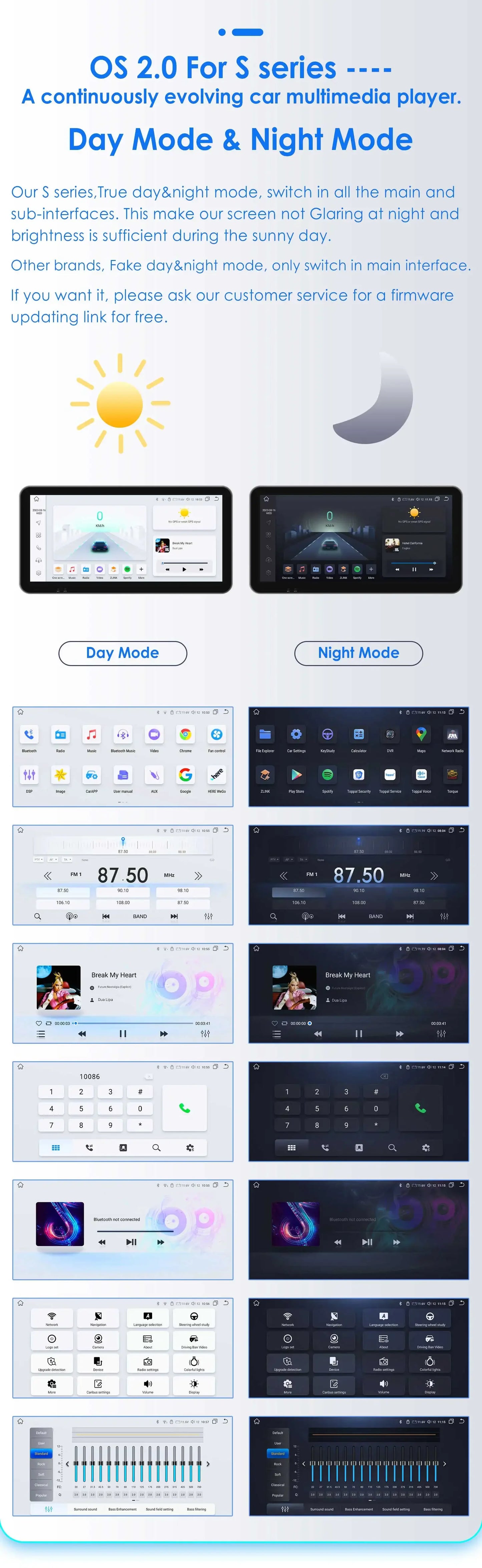 10.33" Wireless Carplay Android Auto for Ford Focus Mk2 2004-2011 Multimedia Player 2 Din Car Radio GPS Navigation BT RDS DSP 4G