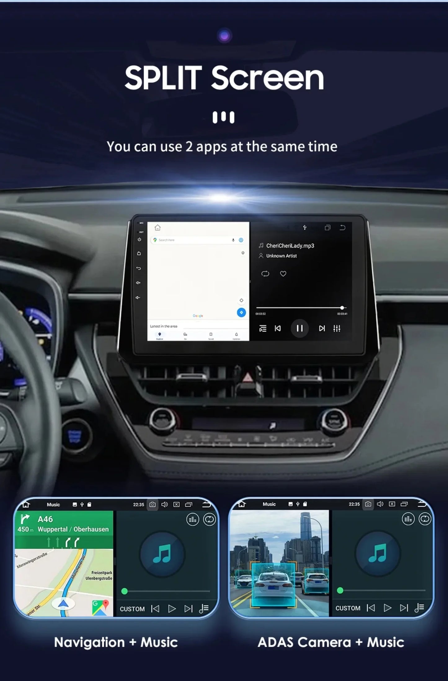 Wireless Carplay for Toyota Corolla 12 2018-2021 Android Autoradio 2 Din Car Radio Multimedia Player BT Navigation GPS Stereo 4G