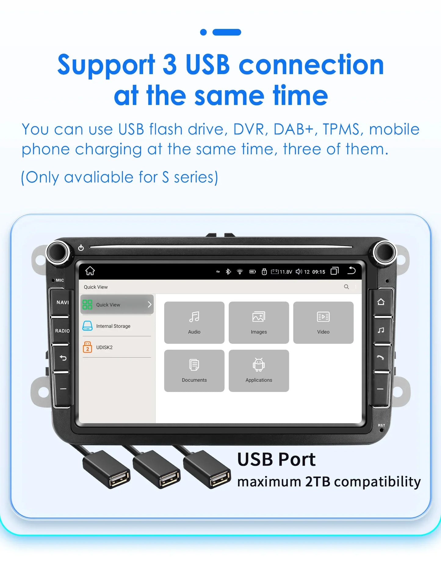 8" 2 Din Multimedia Player for Volkswagen Golf 5 Transporter VW Passat B6 Polo Jetta Skoda Seat Android 13 Carplay Car Radio GPS