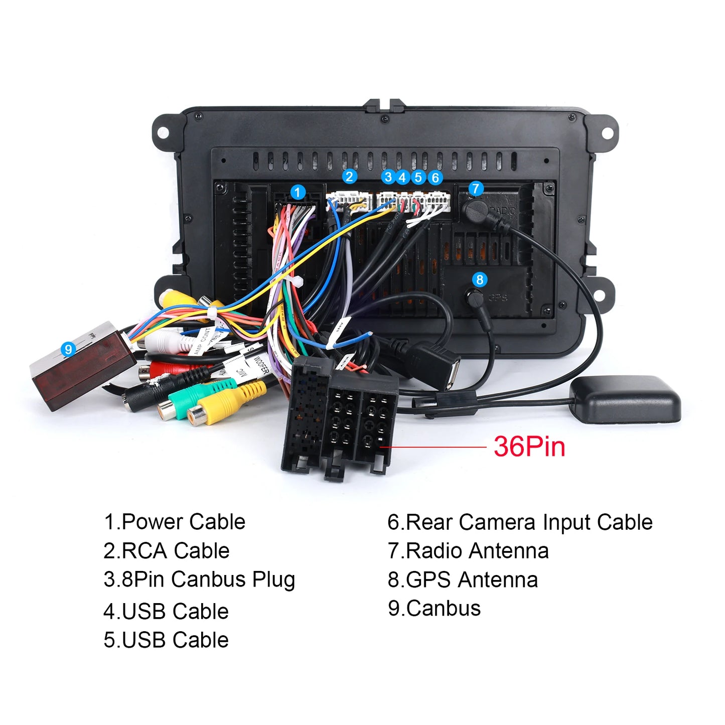 Podofo 4+64G 4Core Car Radio For VW/PASSAT/TOURAN/CADDY/BEETLE 2Din Car Stereo GPS Navigation Carplay Android Auto Car Audio