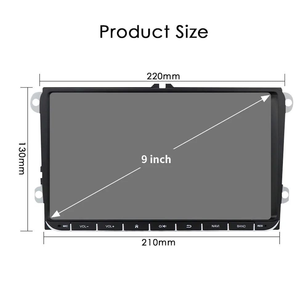 Auto Radio 2 Din Car GPS Multimedia GPS for VW Passat B6 T5 B7 B8 Golf 5 6 Caddy POLO T5 Touran Jetta Android Carplay DAB RDS BT