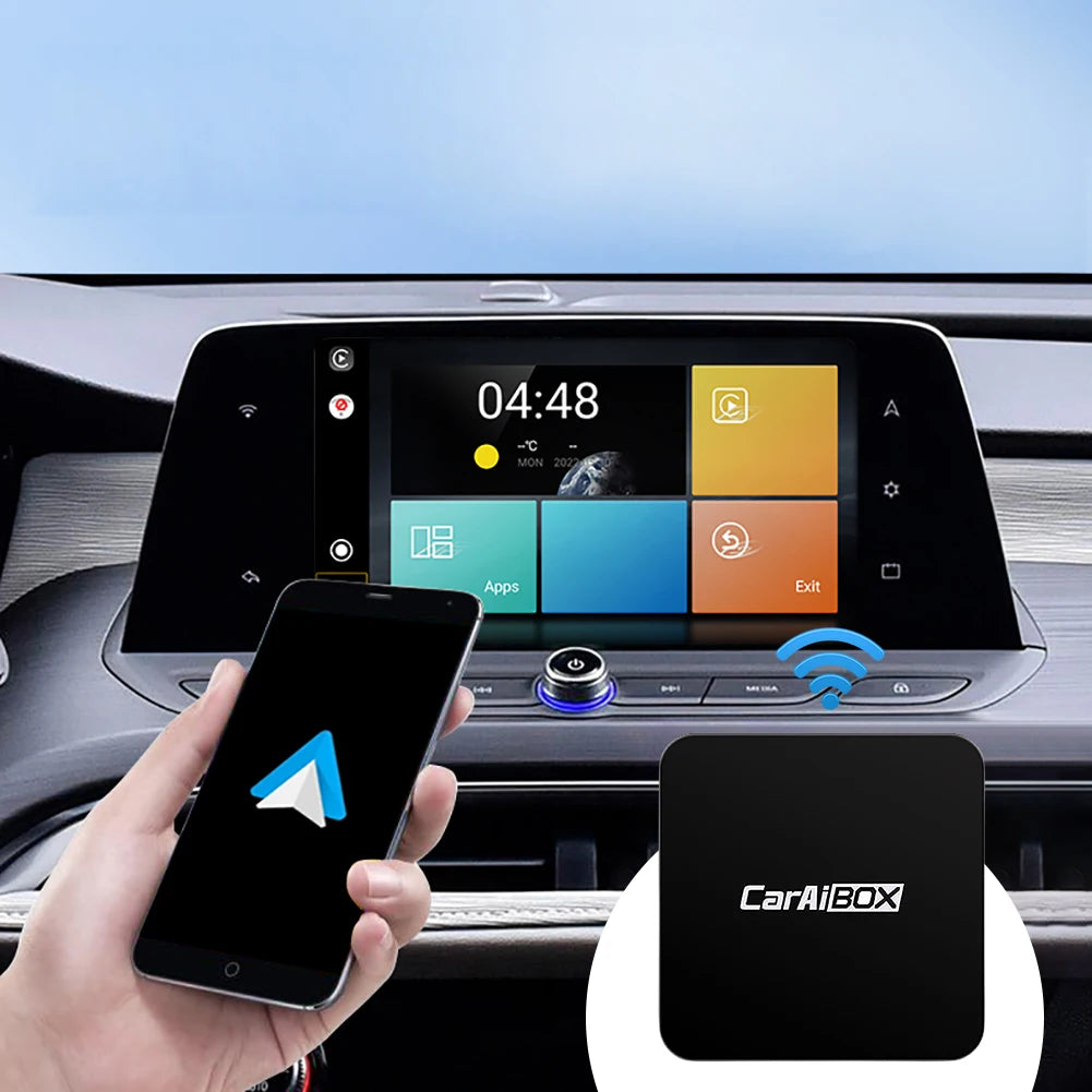 5V USB MFI Certified Carplay Wireless Adapter Wireless CarPlay Android Auto Adapter 4-Core CPU OTA Upgrade Auto Connect