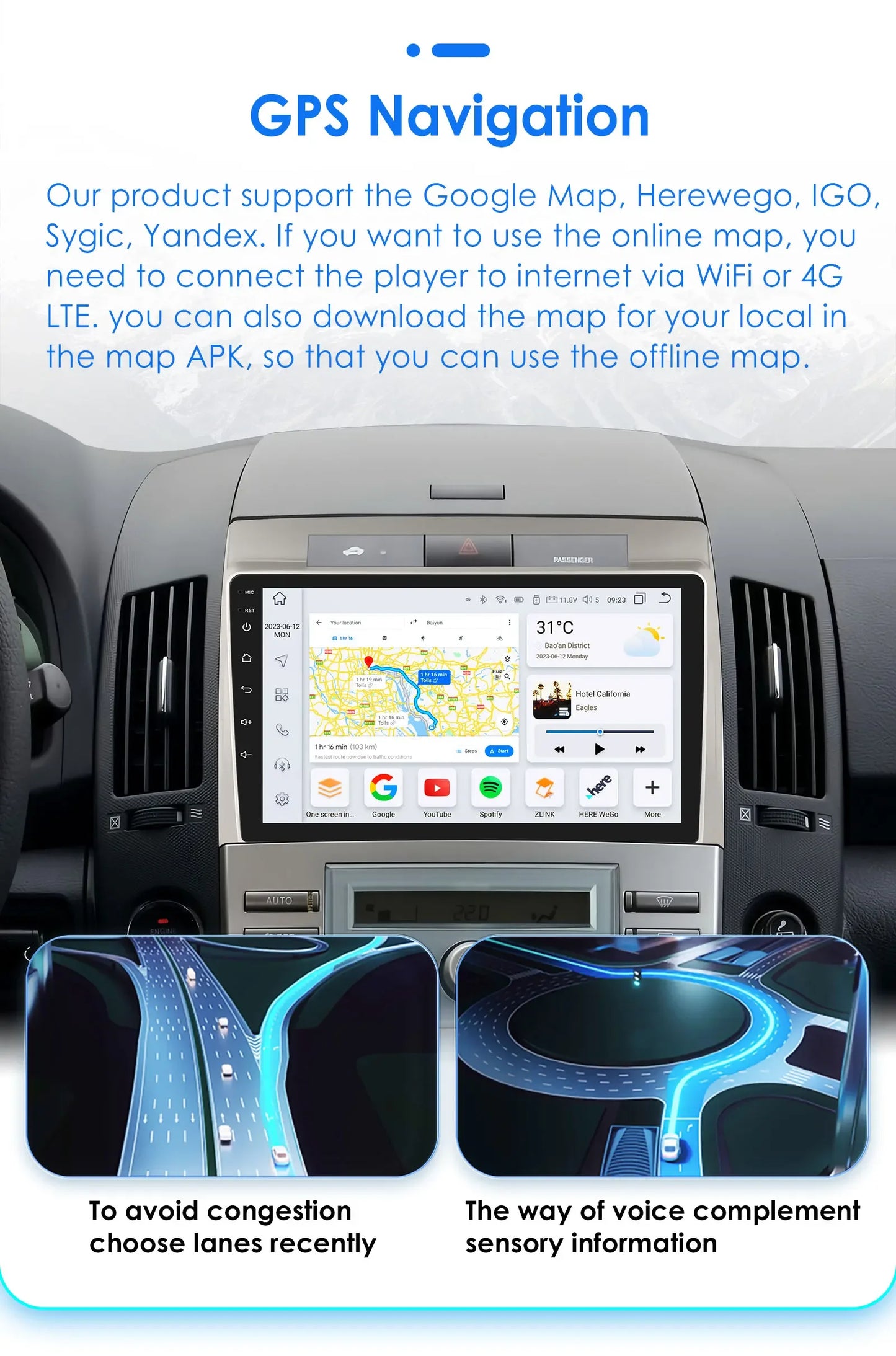 Wireless Carplay Android Auto Car Multimedia Player 9'' Touch Screen for Toyota Corolla Verso AR10 2004 2005 2006 2007 2008 2009