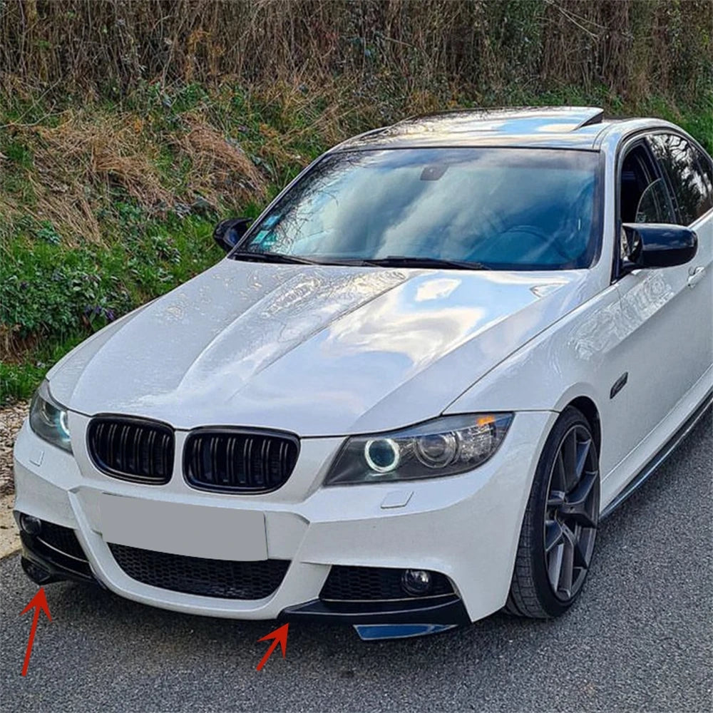 Car Front Bumper Splitters Lip For BMW 3 Series E90 E91 LCI M Sport 2009-2012 Diffuser Splitter Spoiler Body Kit Cover