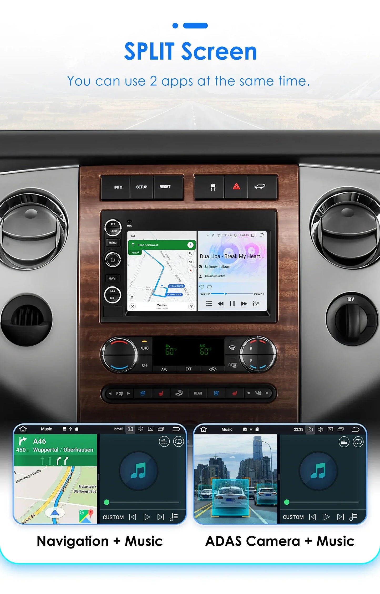 Android 14 7" Smart Car Systems 2 Din Wireless Carplay Android Auto for Universal Stereo Multimedia Player Navigation Head Unit