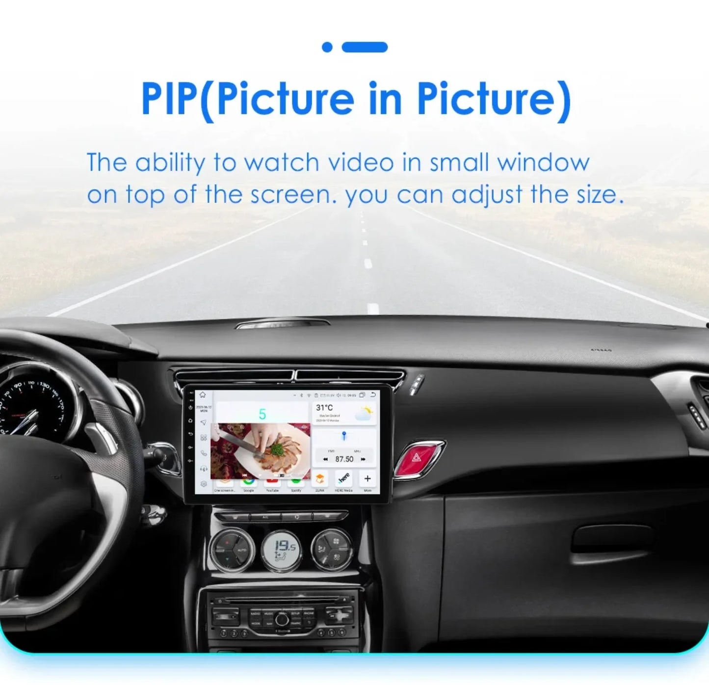 9" 2 Din Carplay Screen Android 13 Auto Radio for Citroen C3 DS3 2010 - 2016 Car Multimedia Player Navigation GPS RDS Stereo DSP