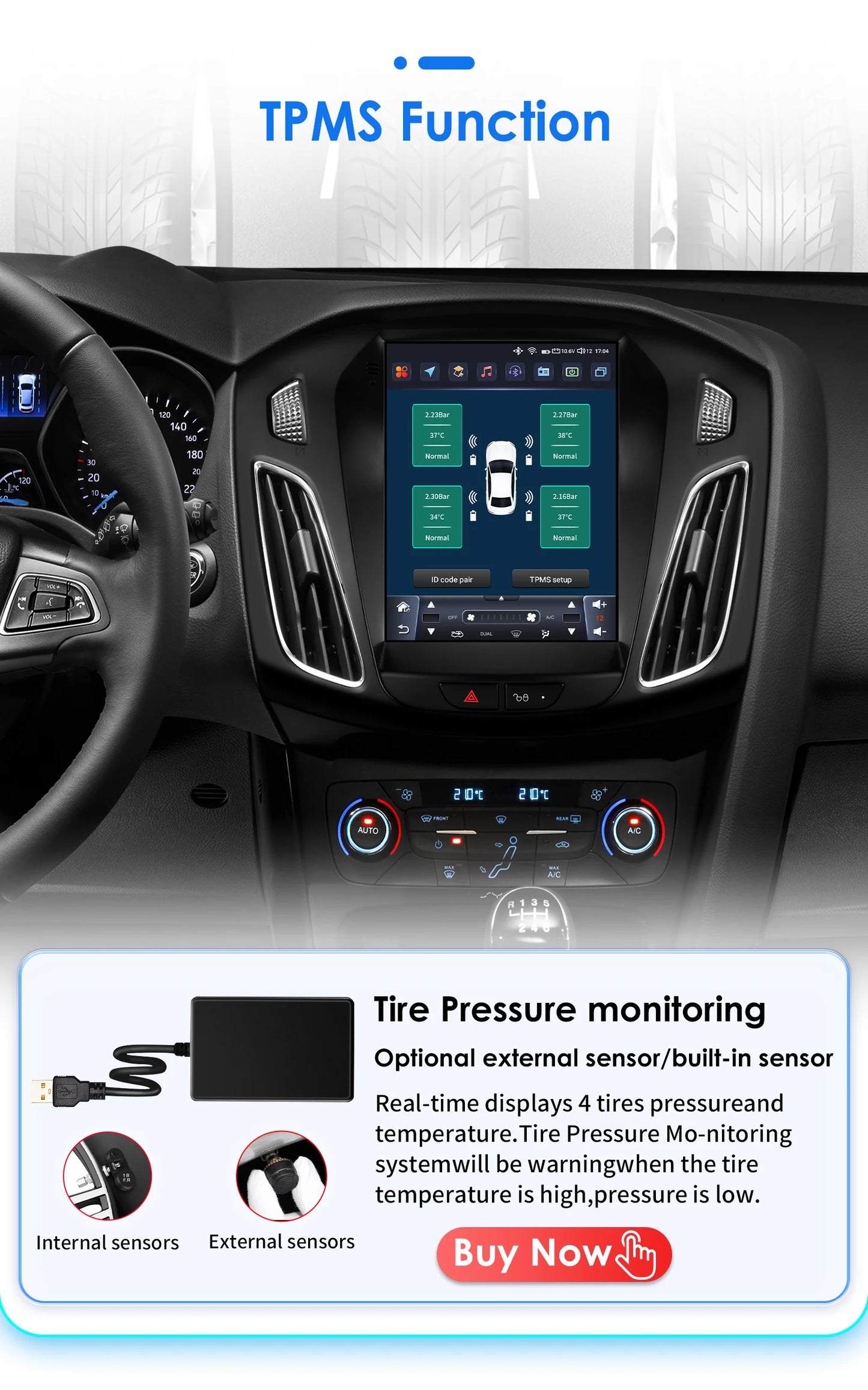 Android 13 Radio Car Multimedia 2Din Wireless Carplay Android Auto for Ford Focus 3 Mk 3 2011-2019 Support OBD DAB RDS BT GPS 4G