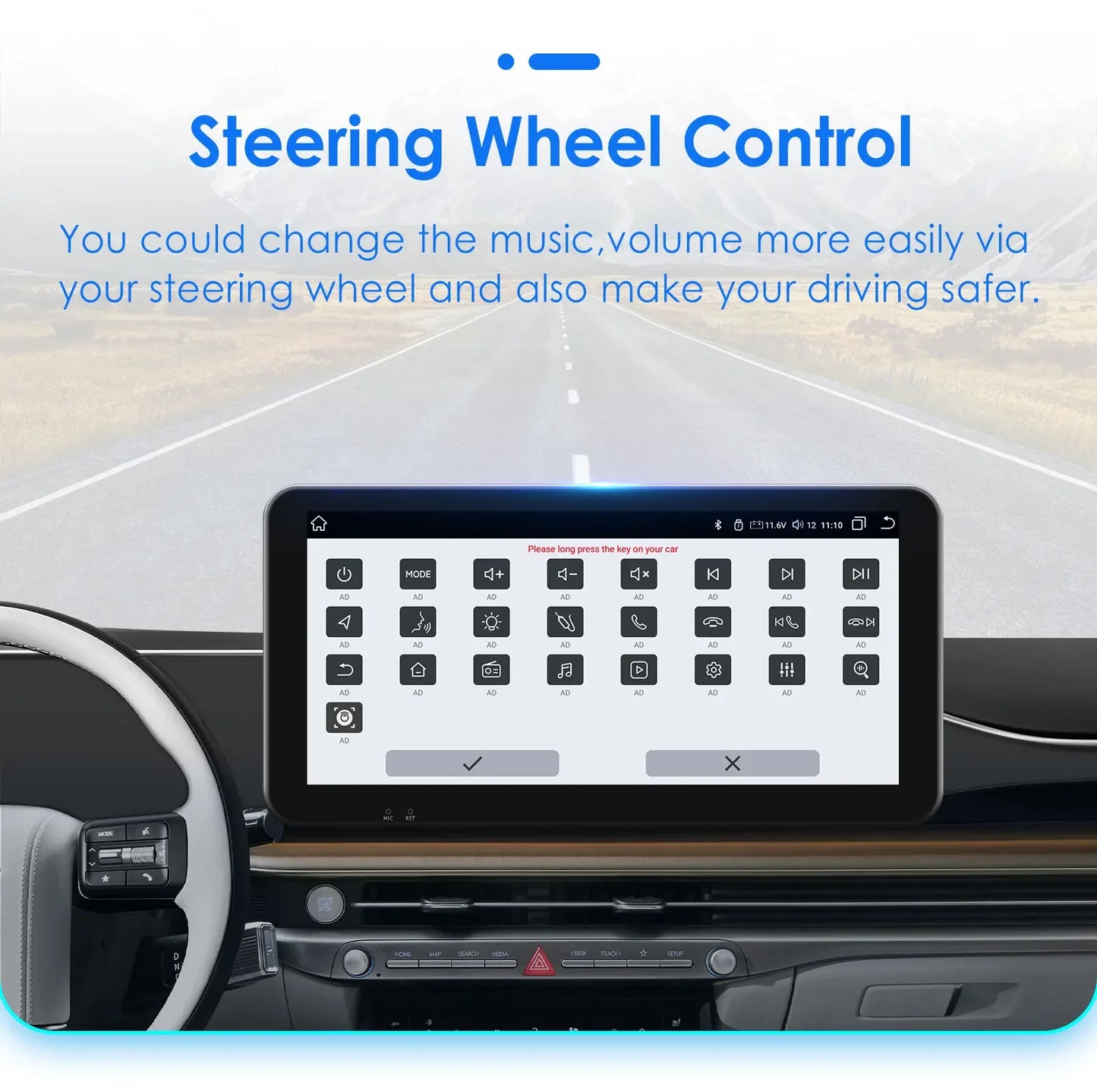 10.33" Wireless Carplay Android Auto for Ford Focus Mk2 2004-2011 Multimedia Player 2 Din Car Radio GPS Navigation BT RDS DSP 4G