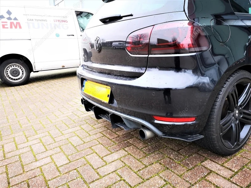 for Volkswagen VW Golf MK VI GTI 6 GTI Golf MK6 GTI Car Rear Bumper Diffuser Flag Spoiler Splitter Accessories Trim 2.0 GTI 5K1