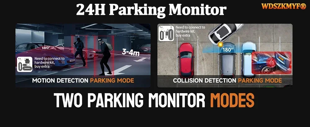 4 Channel 1080P Dash Cam for Cars WIFI GPS 360° Video Recorder Rear View Camera Car DVR 24H Hardware Kit Assecories