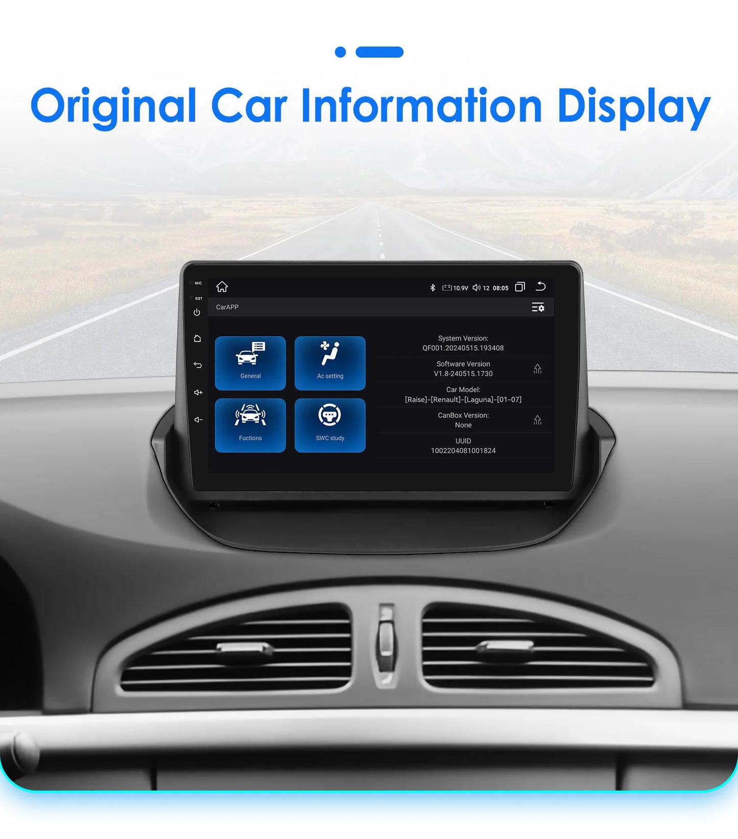 9" Android 13 Radio Car Multimedia 2Din Wireless Carplay Android Auto for Renault Laguna 2 2001-2007 Support OBD DAB RDS BT WIFI