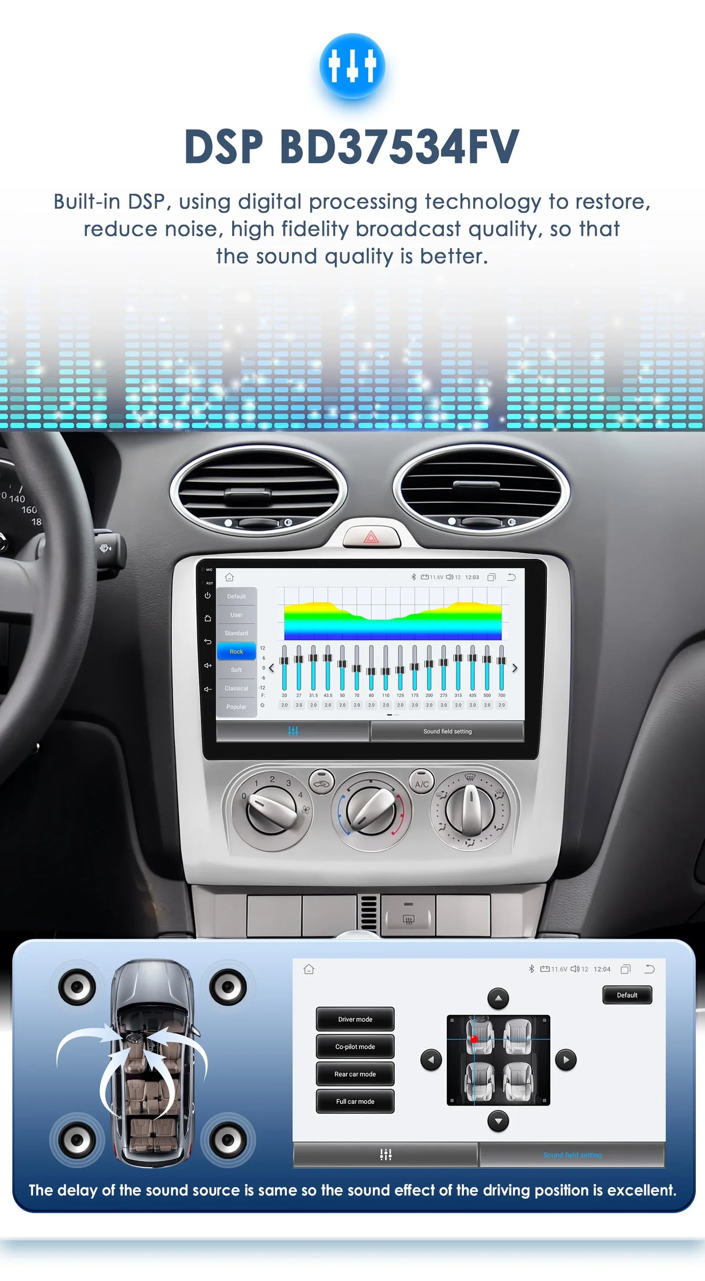 Android 13 Wireless Carplay for Ford Focus Exi MT 2 3 MK2 MK3 2004-2011 9" Car Radio Multimedia Player GPS Navi BT DSP 4G Stereo