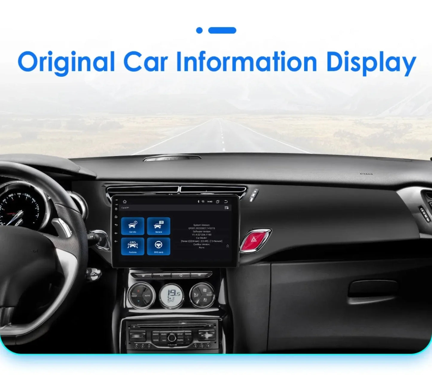 9" 2 Din Carplay Screen Android 13 Auto Radio for Citroen C3 DS3 2010 - 2016 Car Multimedia Player Navigation GPS RDS Stereo DSP