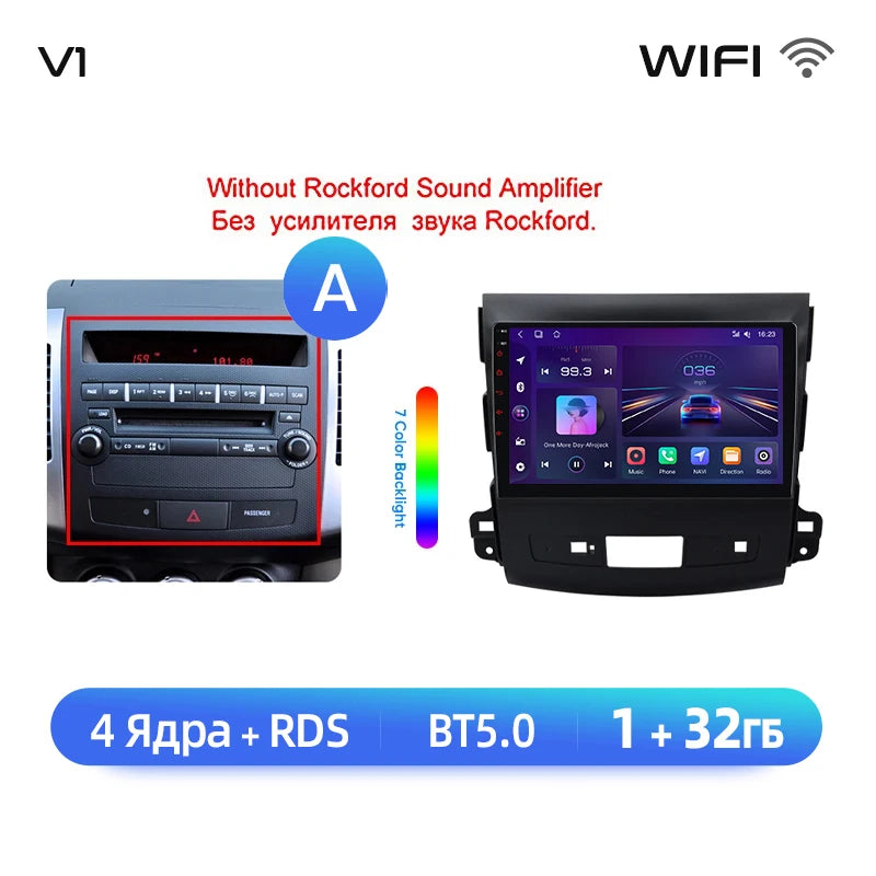 Junsun AI Wireless CarPlay Android Auto Car Radio For Mitsubishi Outlander xl 2 2005 2006-2011 4G GPS Smart Intelligent Systems