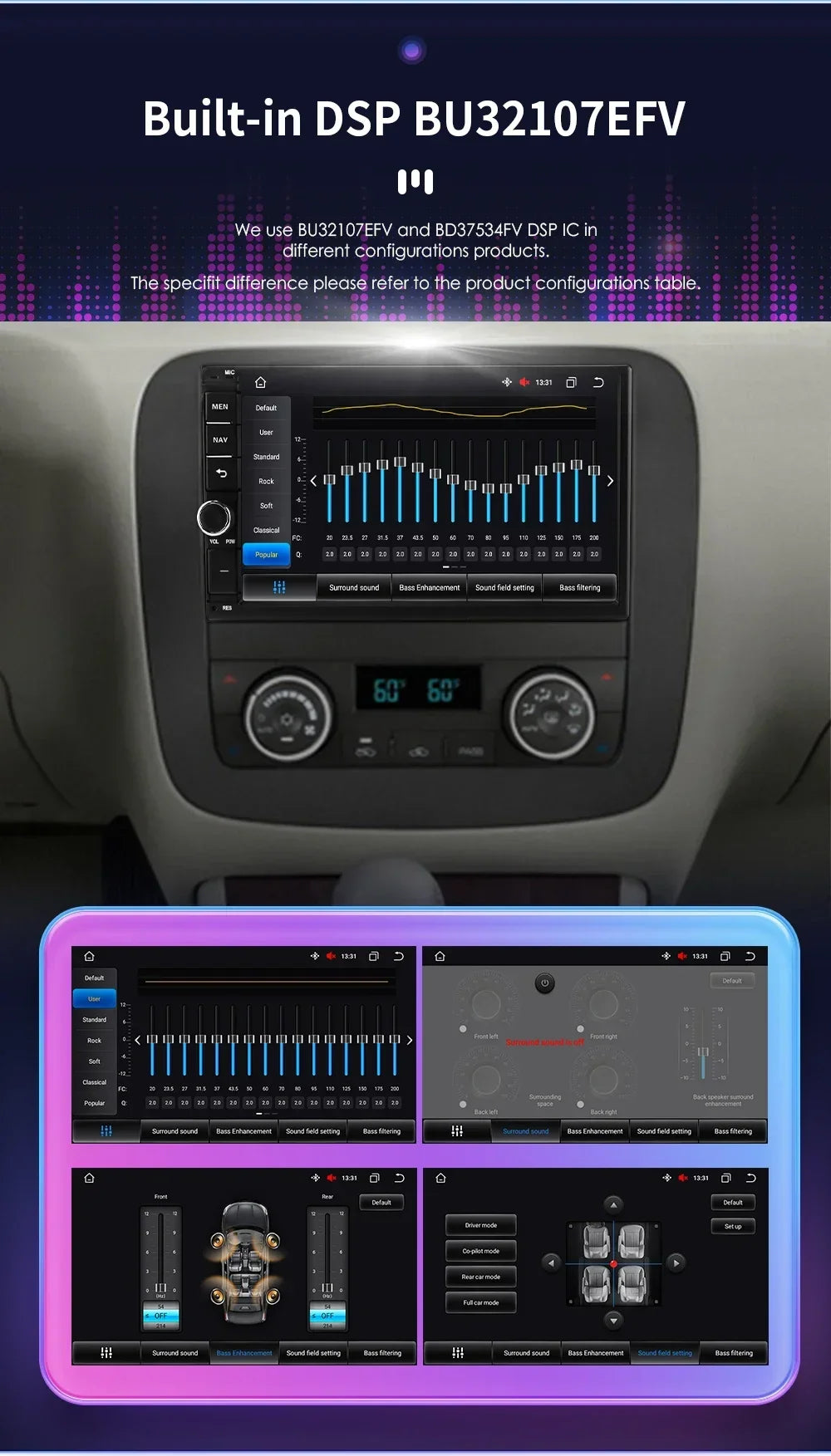 Android 14 7" Smart Car Systems 2 Din Wireless Carplay Android Auto for Universal Stereo Multimedia Player Navigation Head Unit