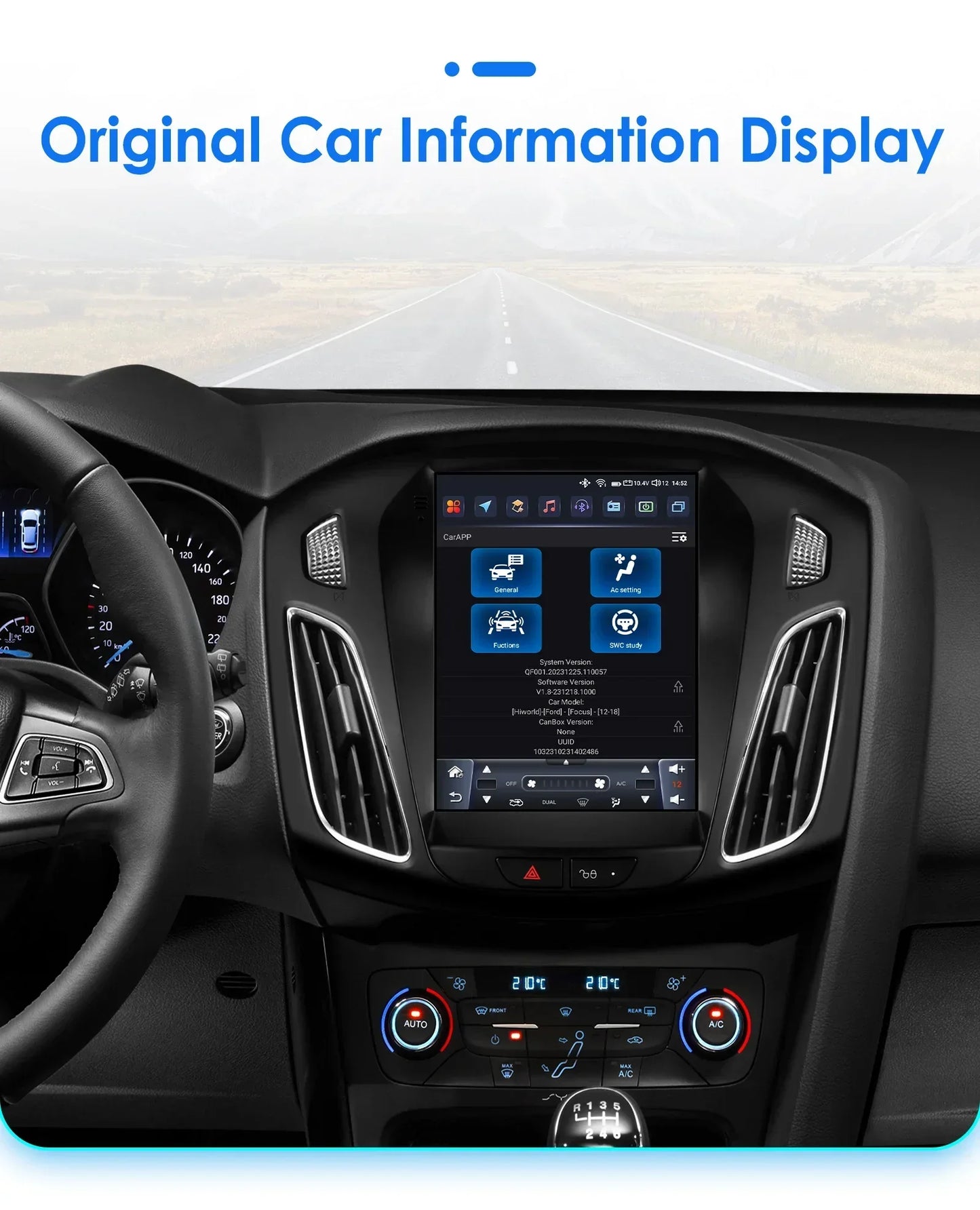 Android 13 Wireless Carplay GPS Stereo for Ford Focus 3 MK 3 2011-2019 2 Din 9.7" Car Radio Multimedia Player 4G Touch Screen BT