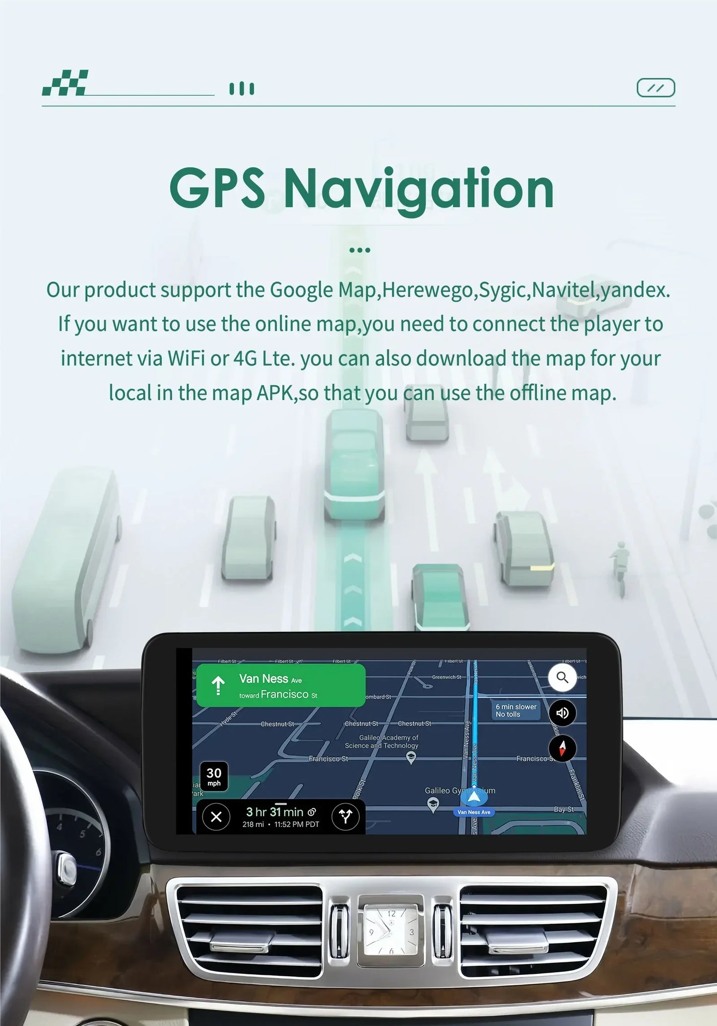 10.25" QLED for Mercedes Benz E-Class W212 E200 E230 E260 E300 S212 2009-2012 NTG 4.0 Carplay Android Car Multimedia Player DSP