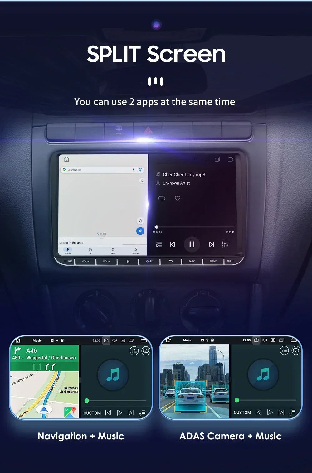 2 Din Carplay Android 14 for Volkswagen VW T5 Passat B6 Golf 6 5 Caddy Polo Touran Jetta Car Radio GPS Multimedia Player RDS BT
