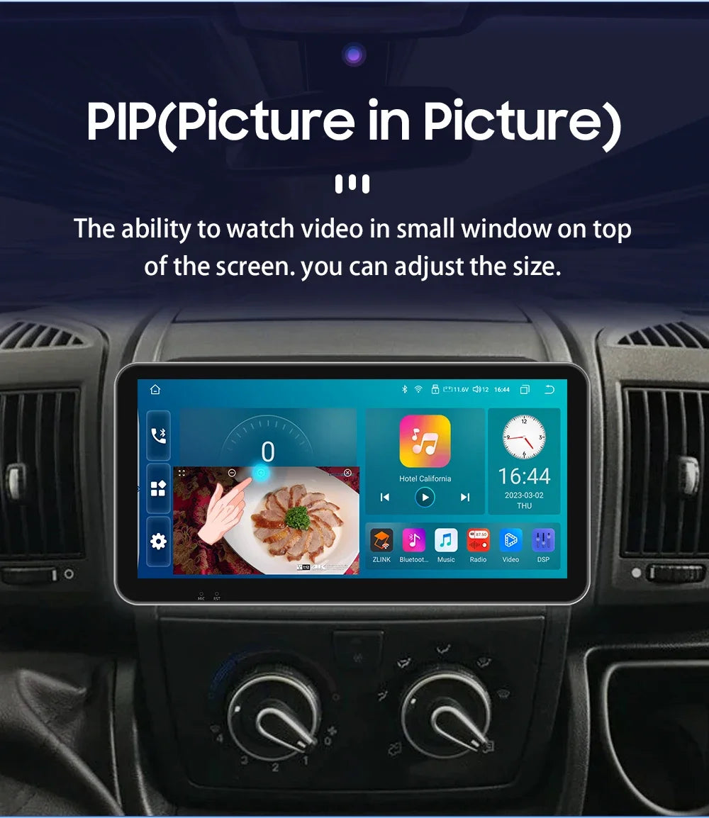 10.33" Car Intelligent System Android for Fiat Ducato 3 Citroen Jumper Peugeot Boxer 2 2006-2022 Radio Multimedia GPS Carplay 4G