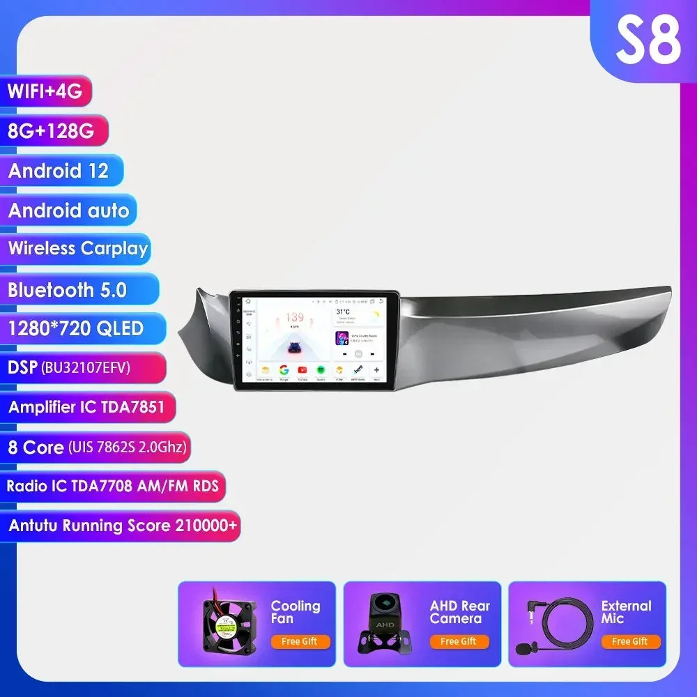 Android 13 Wireless Carplay Android Auto for Alfa Romeo Giulietta 2010-2014 Car Multimedia Video Player Support DAB DVR OBD BT