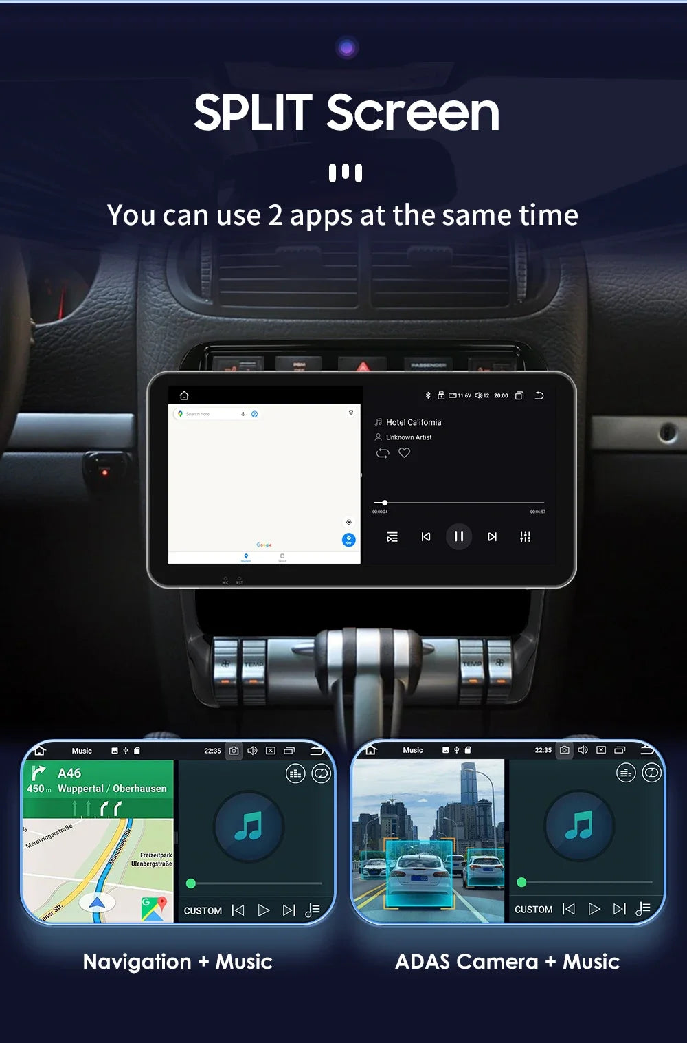 10.33" Wireless Carplay Android 13 Car Multimedia Player for Porsche Cayenne 1 2002-2010 2din Navigation GPS RDS Headunit Stereo