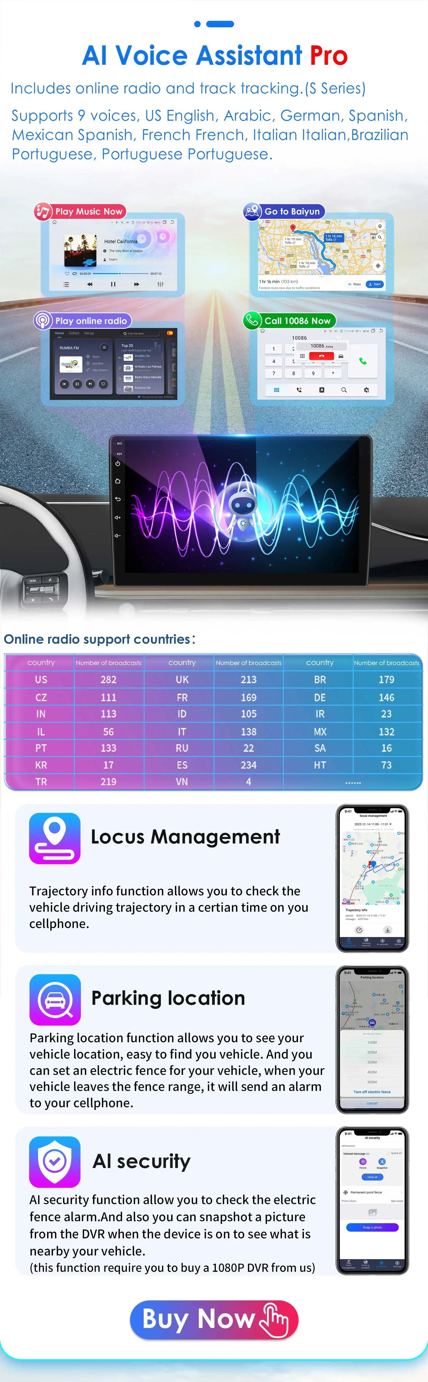 Wireless Carplay Android Auto Car Multimedia Player 9'' Touch Screen for Toyota Corolla Verso AR10 2004 2005 2006 2007 2008 2009