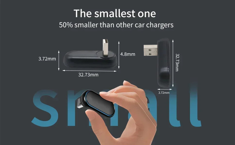 New 2-in-1 360 Degree Wireless Adapter CarPlay Android AUTO Car Dongle USB Smart Mini Box Plug & Play WiFi Fast Connectivity