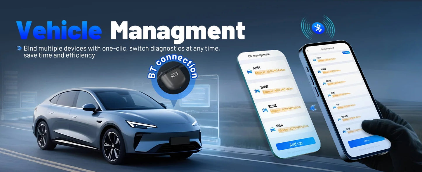 XTOOL AD20Pro Obd2 Scanner Car All System Scan Obd 2 System Diagnostic Tool OBD2 Bluetooth Scanner Code PK ELM327