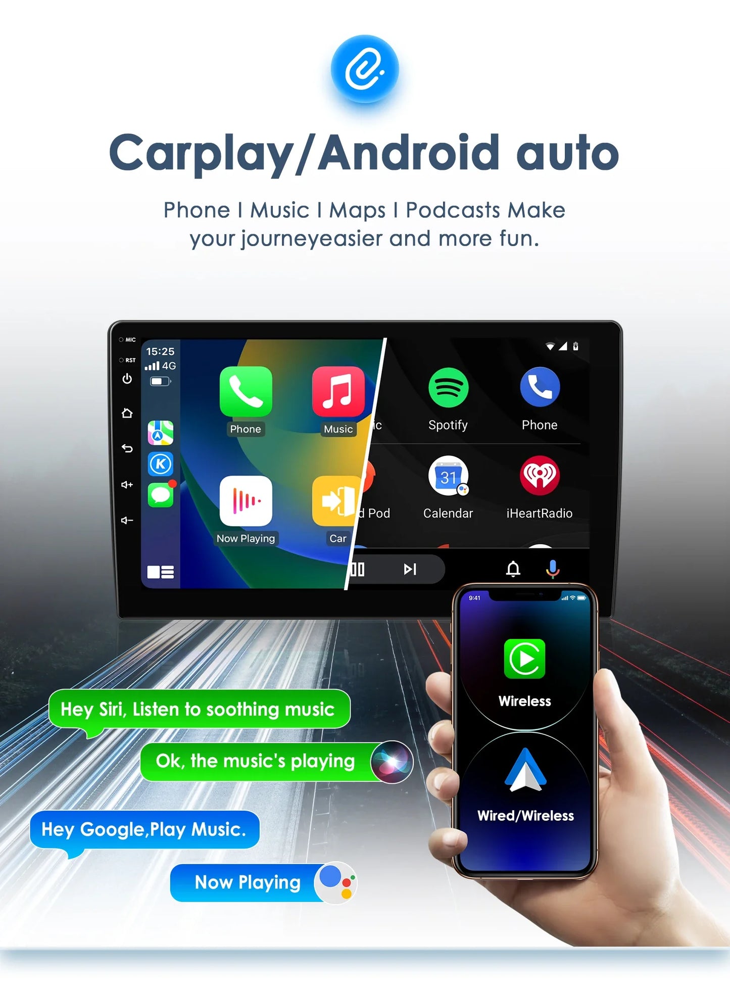 Android 13 Wireless Carplay for Hyundai I30 MT AT 2006 - 2011 9" Car Multimedia Player GPS Navi BT DSP 4G 2 Din Autoradio Stereo