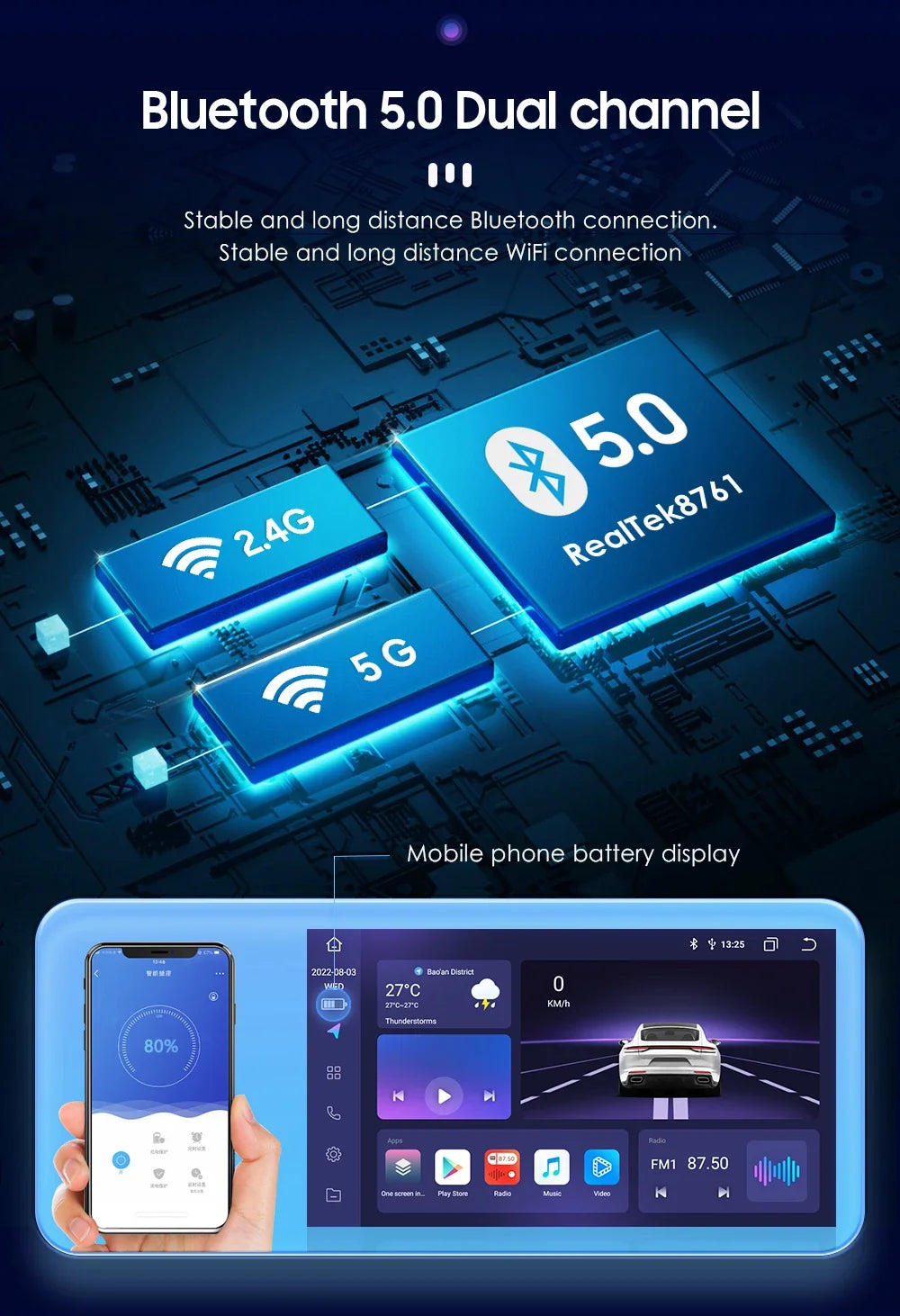 2 Din Carplay Android 14 for Volkswagen VW T5 Passat B6 Golf 6 5 Caddy Polo Touran Jetta Car Radio GPS Multimedia Player RDS BT