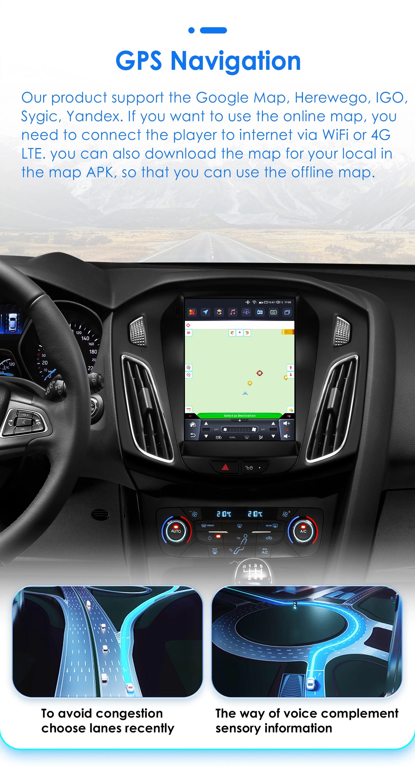 Android 13 Radio Car Multimedia 2Din Wireless Carplay Android Auto for Ford Focus 3 Mk 3 2011-2019 Support OBD DAB RDS BT GPS 4G
